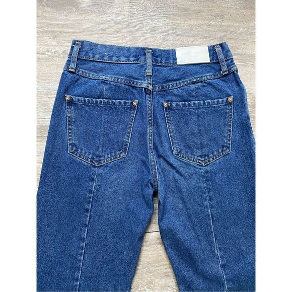Mango Denim Straight Cropped Capri Jeans Juniors Size 1 - Picture 4 of 6